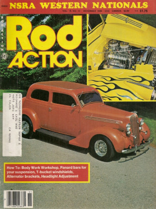 ROD ACTION 1980 NOV - PANARD BARS, BUCKET WINDSHIELD MADE, ADJUST HEADLAMPS